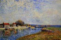 Sisley, Alfred - The Dam, Loing Canal at Saint-Mammes